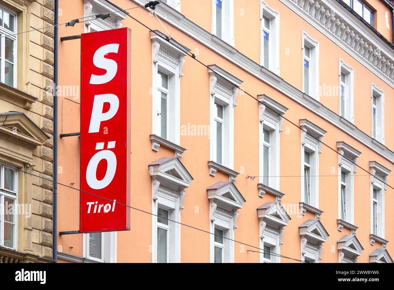 SPÖ Tyrol, sede del Partito Provinciale, Innsbruck, Austria Foto Stock