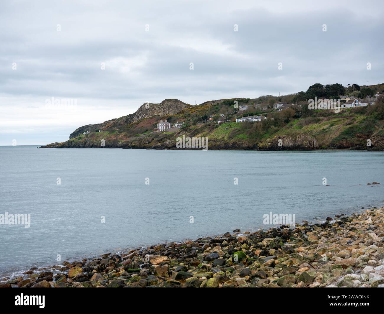 Una vista di Howth Head nella città di Dublino, Irlanda. Foto Stock