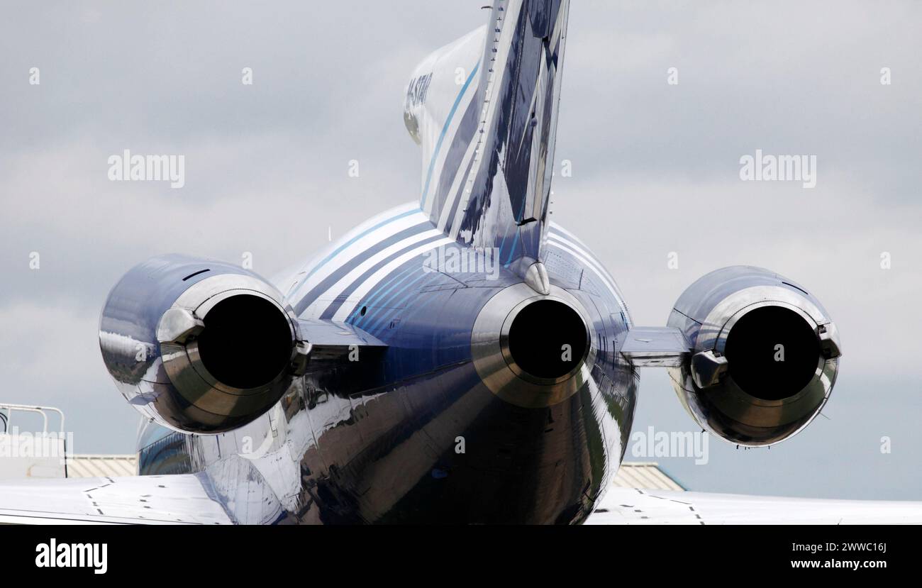 Boeing 727-2X8 M-STAR, Starling Aviation. Registrato nell'Isola di Man. Foto Stock