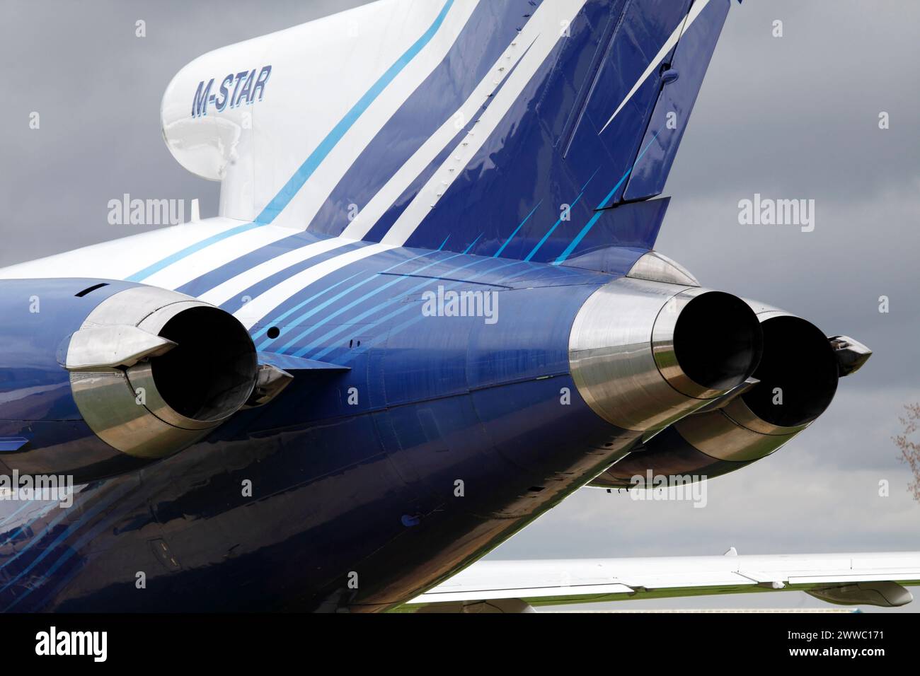 Boeing 727-2X8 M-STAR, Starling Aviation. Registrato nell'Isola di Man. Foto Stock