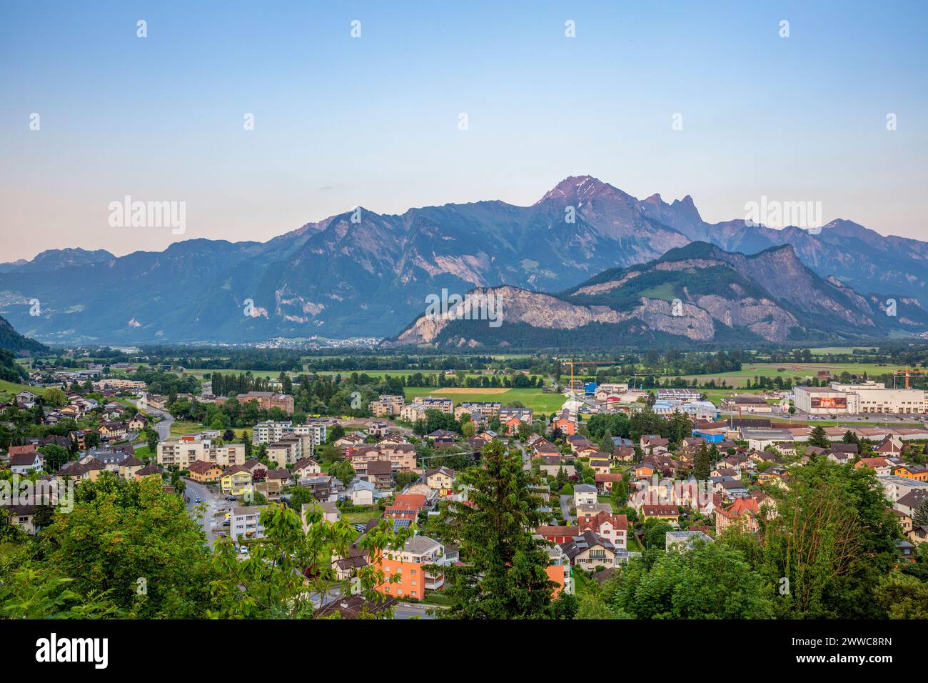 Città vecchia di Sargans nel Canton San Gallo in Svizzera Foto Stock Città vecchia di Sargans nel Canton San Gallo in Svizzera Foto Stock