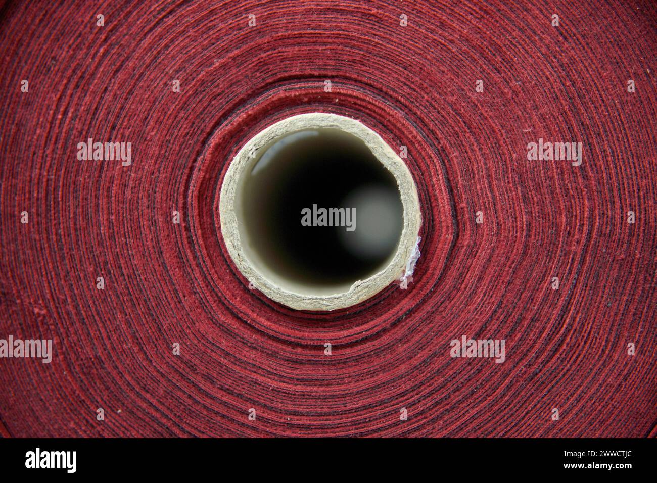 struttura o sfondo del materiale tessile rosso Foto Stock