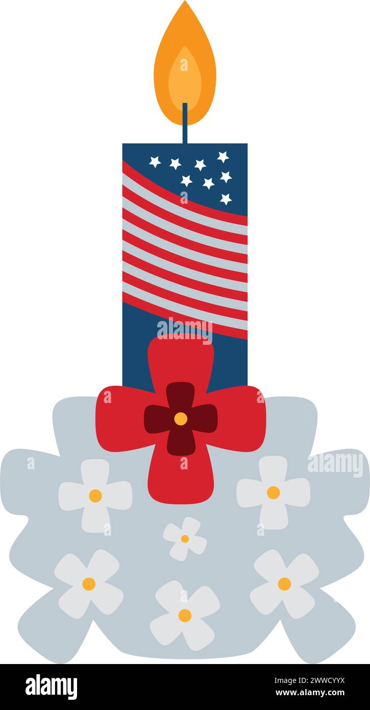 candela per il memorial day Illustrazione Vettoriale