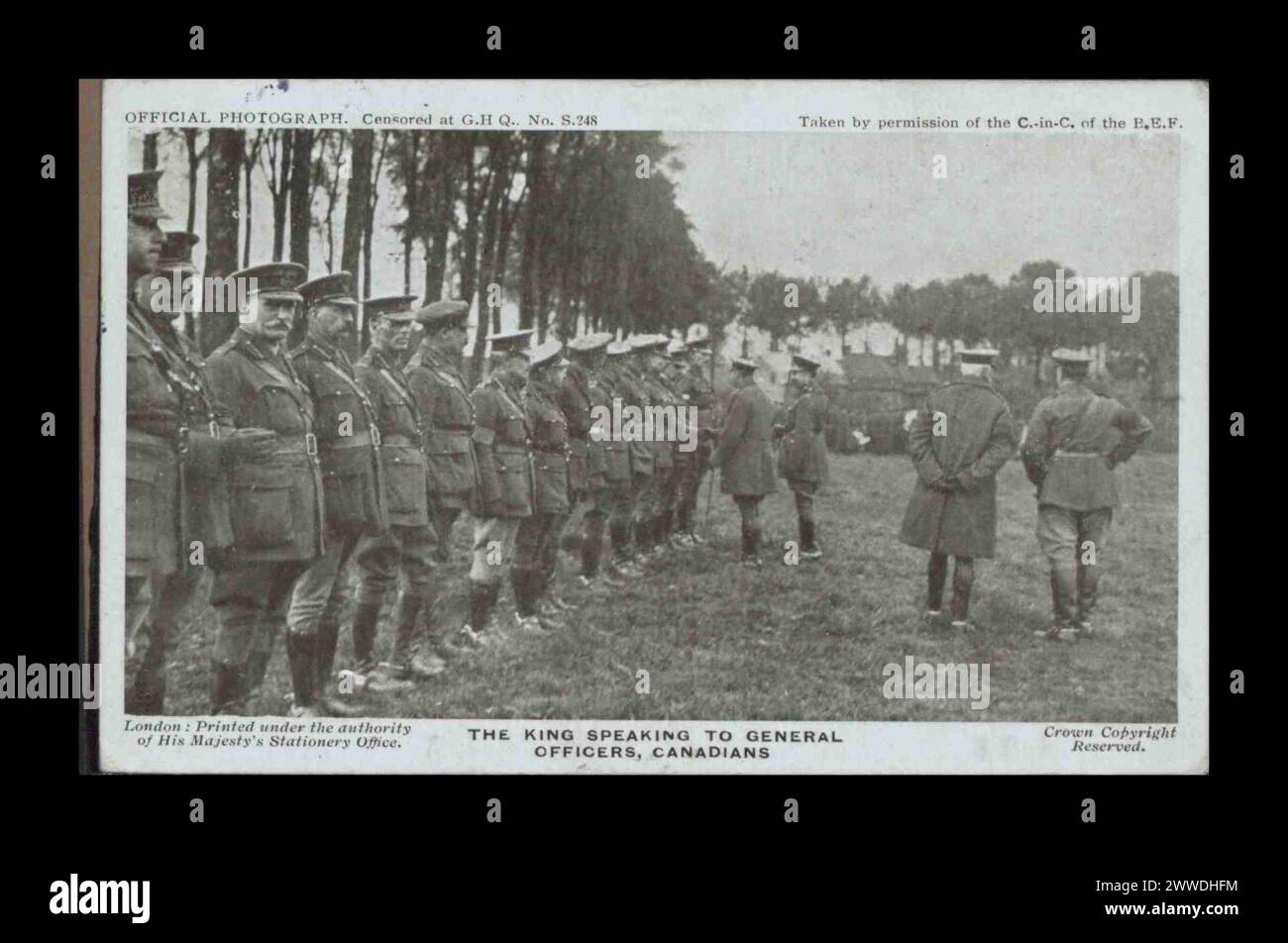 Corrispondenza di un membro dello staff dell'ufficio della Great Western Railway di Paddington, Londra, che prestò servizio nella prima guerra mondiale, fornendo resoconti della vita quotidiana e delle esperienze militari. Foto Stock