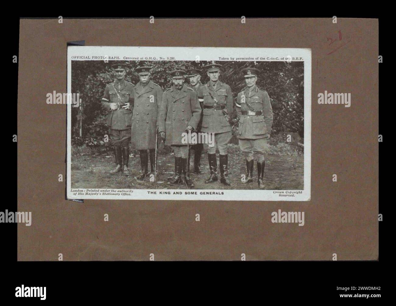 Corrispondenza di un membro dello staff presso l'ufficio della Great Western Railway di Paddington, Londra, che prestò servizio nella prima guerra mondiale, descrivendo in dettaglio le esperienze personali e le osservazioni dal fronte. Foto Stock