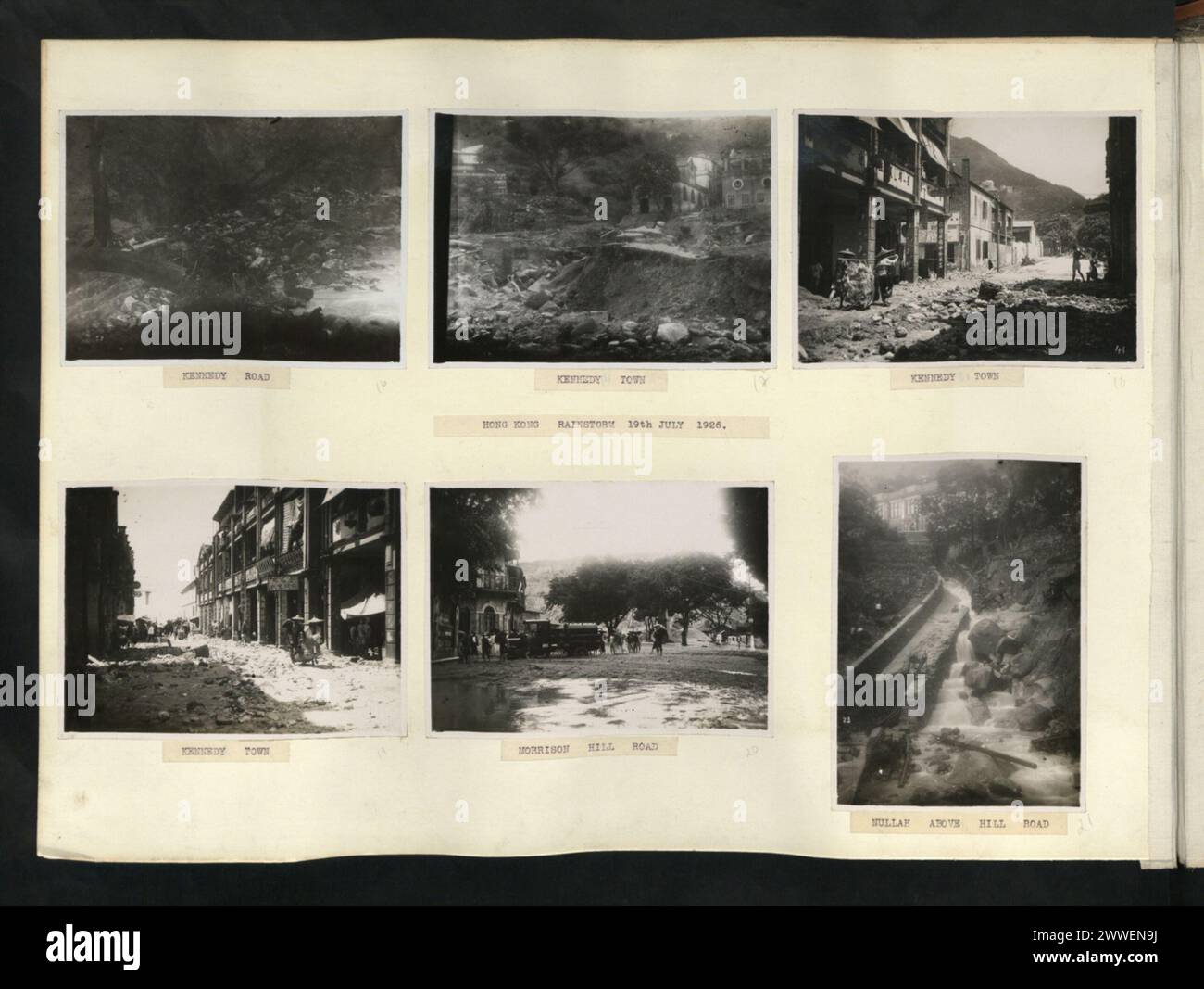 Descrizione: Pioggia di Hong Kong 19 luglio 1926. Kennedy Road. Luogo: Hong Kong, Hong Kong Data: 19 luglio 1926 Descrizione: Pioggia di Hong Kong 19 luglio 1926. Kennedy Town. Luogo: Hong Kong, Hong Kong Data: 19 luglio 1926 Descrizione: Pioggia di Hong Kong 19 luglio 1926. Morrison Hill Road. Luogo: Hong Kong, Hong Kong Data: 19 luglio 1926 Descrizione: Pioggia di Hong Kong 19 luglio 1926. Nullah sopra Hill Road. Luogo: Hong Kong, Hong Kong Data: 19 luglio 1926 hong Kong, asia, asiathrough alens Foto Stock