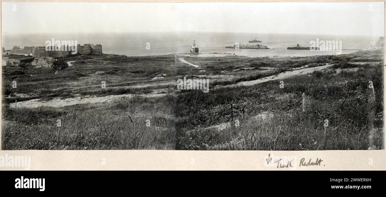 Una fotografia del 1915 che mostra una ridotta turca sulla penisola di Gallipoli, parte delle posizioni difensive ottomane durante la campagna di Gallipoli della prima guerra mondiale. Foto Stock