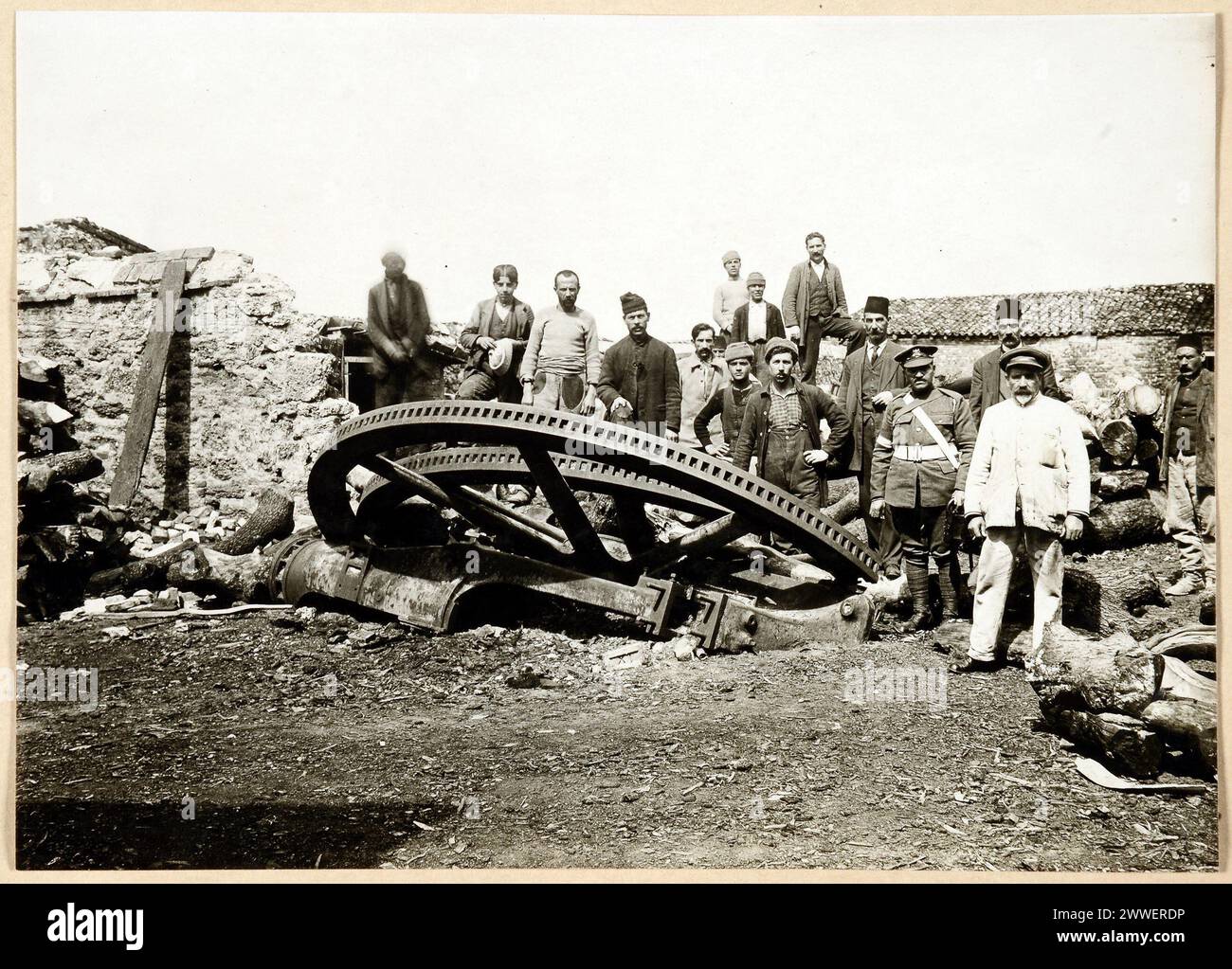 Un'immagine del 1915 della campagna di Gallipoli sulla penisola di Gallipoli, che mostra l'attività militare ottomana e alleata durante la prima guerra mondiale. Foto Stock