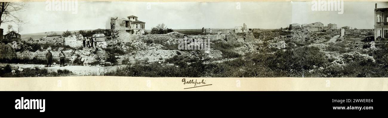 La campagna di Gallipoli del 1915 fu un'importante operazione della prima guerra mondiale nella penisola di Gallipoli nell'Impero ottomano, che coinvolse le forze alleate e ottomane in lunghi combattimenti. Foto Stock