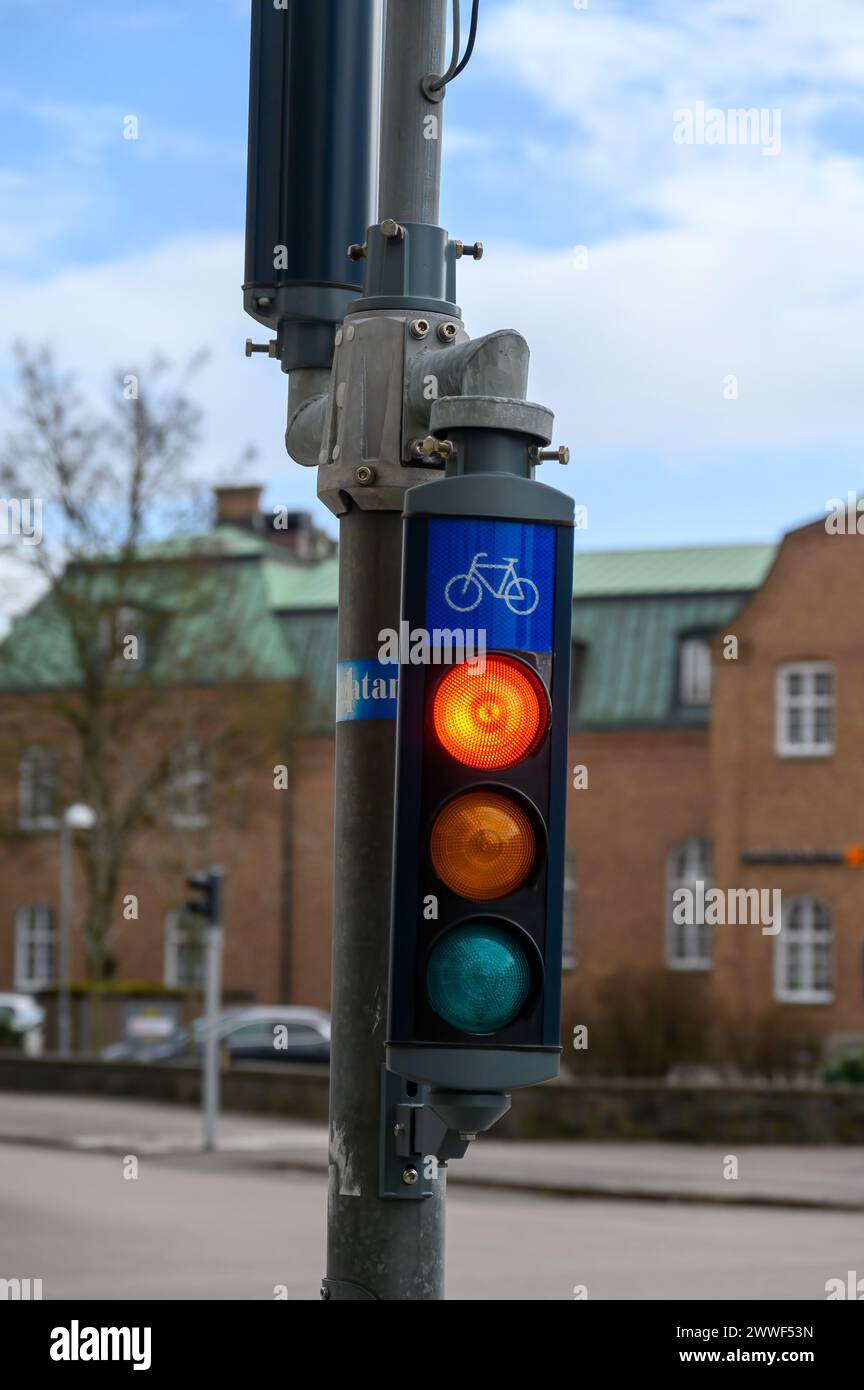 Semaforo per biciclette Foto Stock