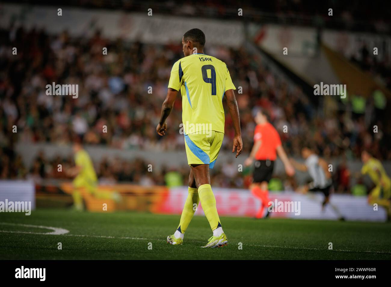 Alexander Isak durante l'amichevole partita internazionale tra le squadre nazionali di Portogallo e Svezia, Estadio Dom Afonso Henriques, Guimaraes, Portogallo. ( Foto Stock