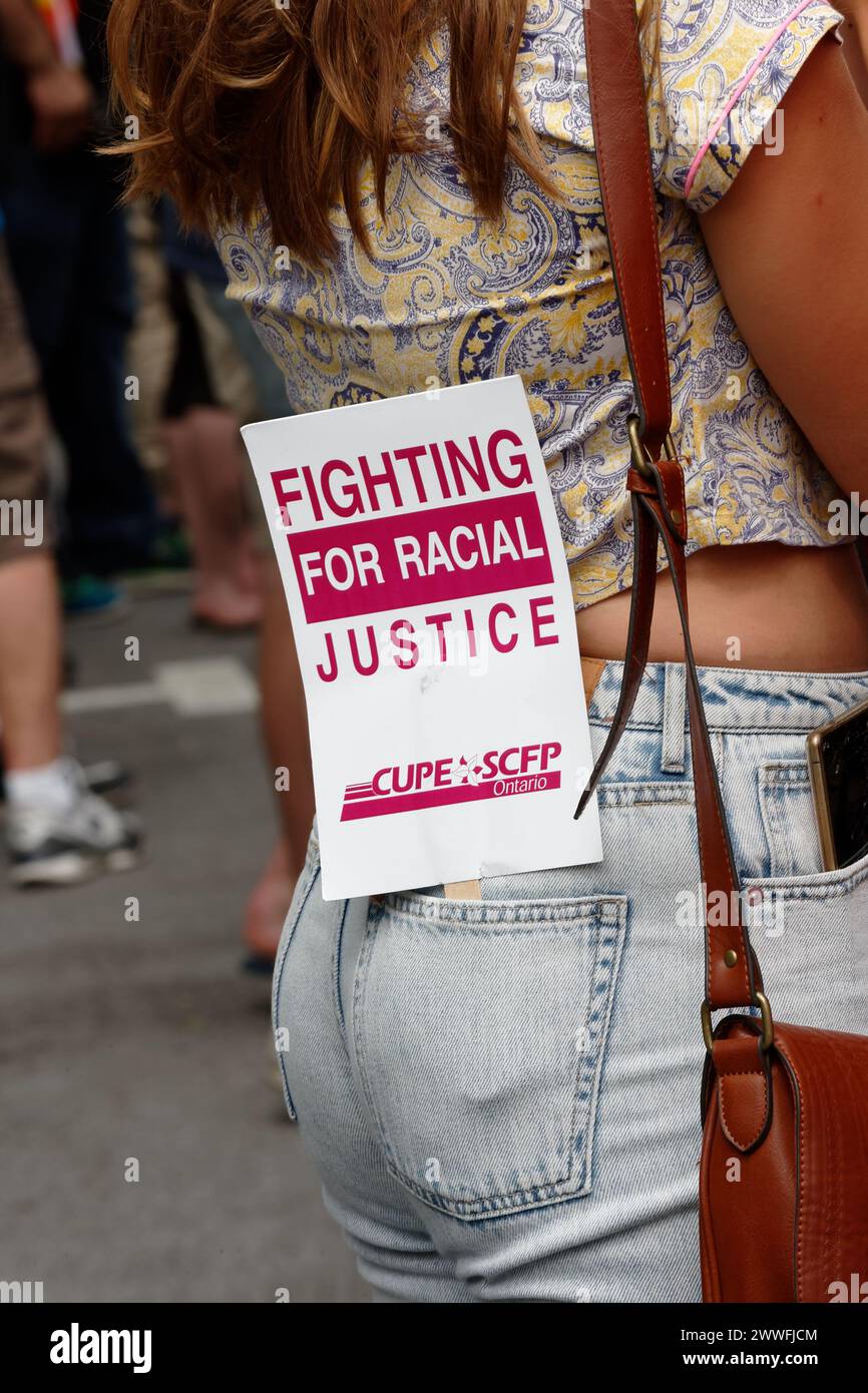 Lotta per la giustizia razziale, Ontario, Canada Foto Stock