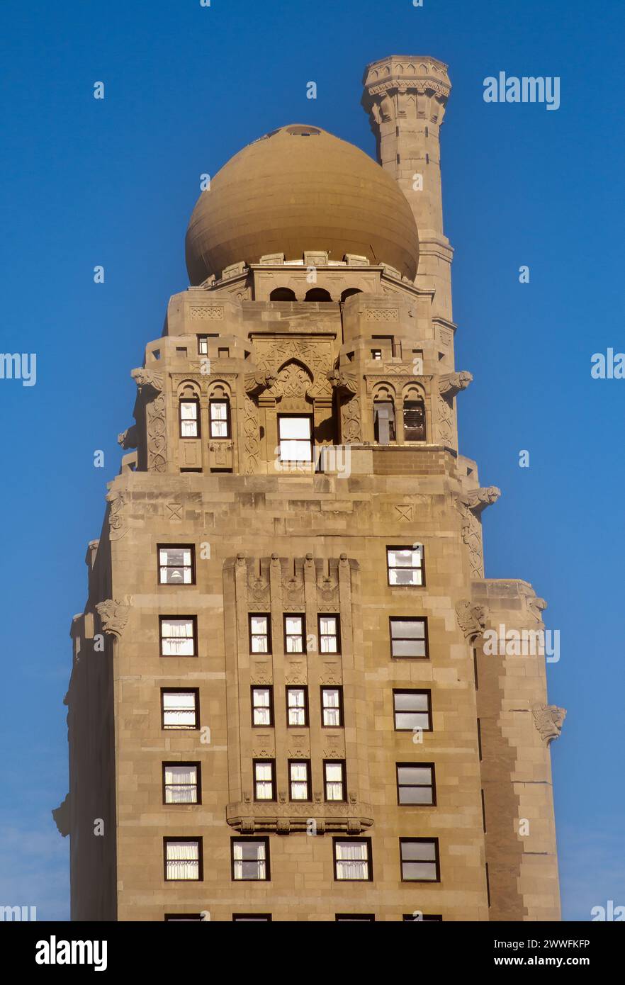 Chicago, Illinois. InterContinental Hotel, architettura moresca. Foto Stock