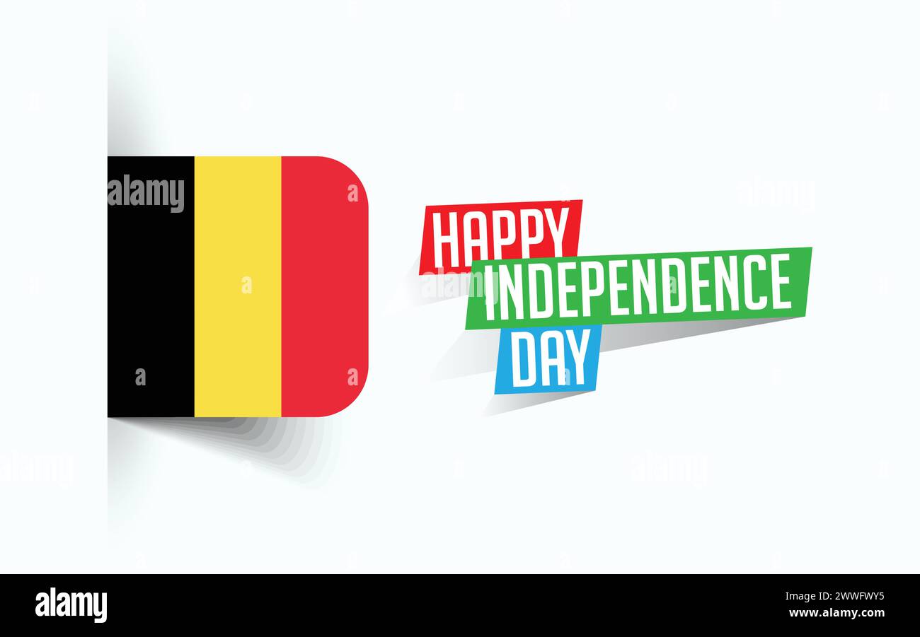 Felice Independence Day of Ciad illustrazione vettoriale, poster della giornata nazionale, design del modello di saluto, file sorgente EPS Illustrazione Vettoriale