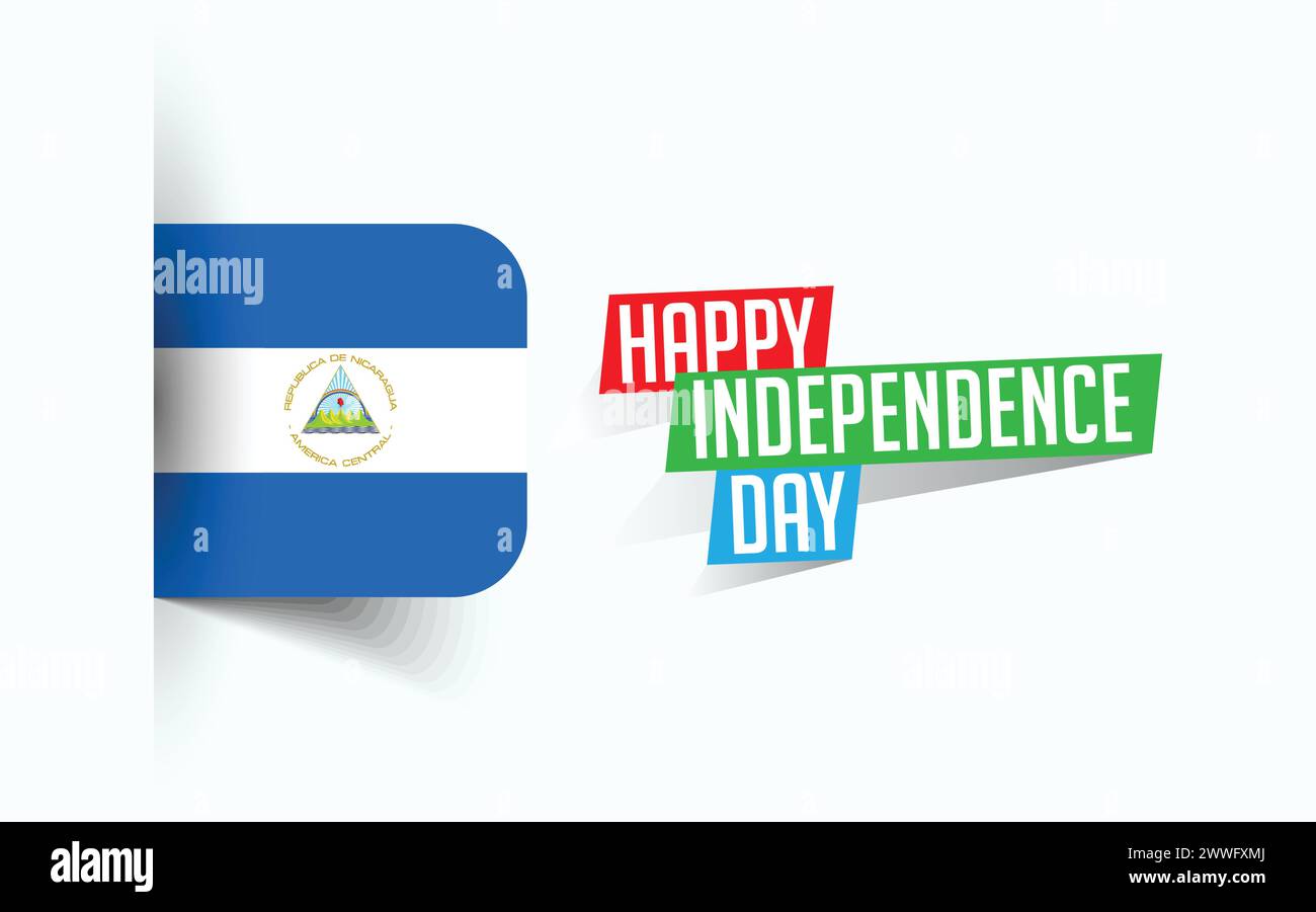 Felice giorno dell'indipendenza del Guatemala illustrazione vettoriale, poster della giornata nazionale, design del modello di saluto, file sorgente EPS Illustrazione Vettoriale