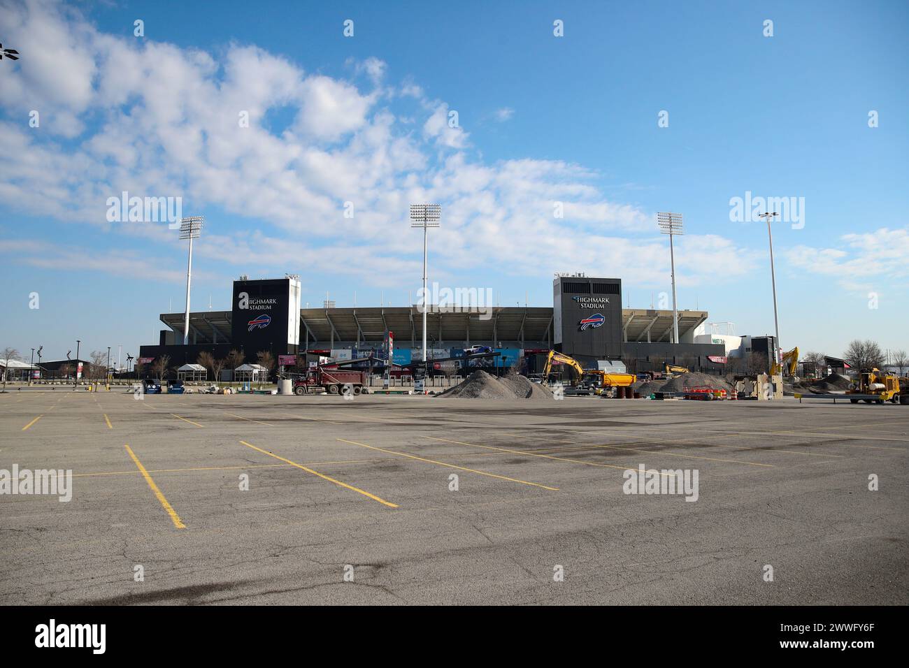 Buffalo, New York, Stati Uniti. 13 marzo 2024. L'Highmark Stadium è vuoto in bassa stagione. I Buffalo Bills giocheranno un'altra stagione prima di trasferirsi all'acr Foto Stock