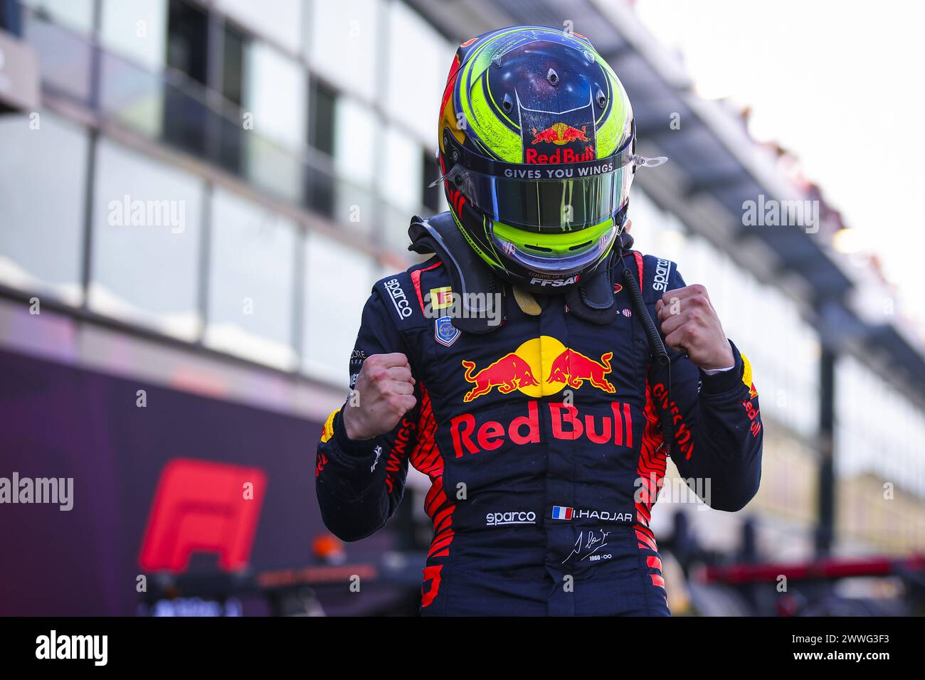 HADJAR Isack (fra), Campos Racing, Dallara F2 2024, ritratto durante il terzo round del campionato FIA di Formula 2 2024 dal 22 al 24 marzo 2024 sull'Albert Park Circuit, a Melbourne, Australia Foto Stock