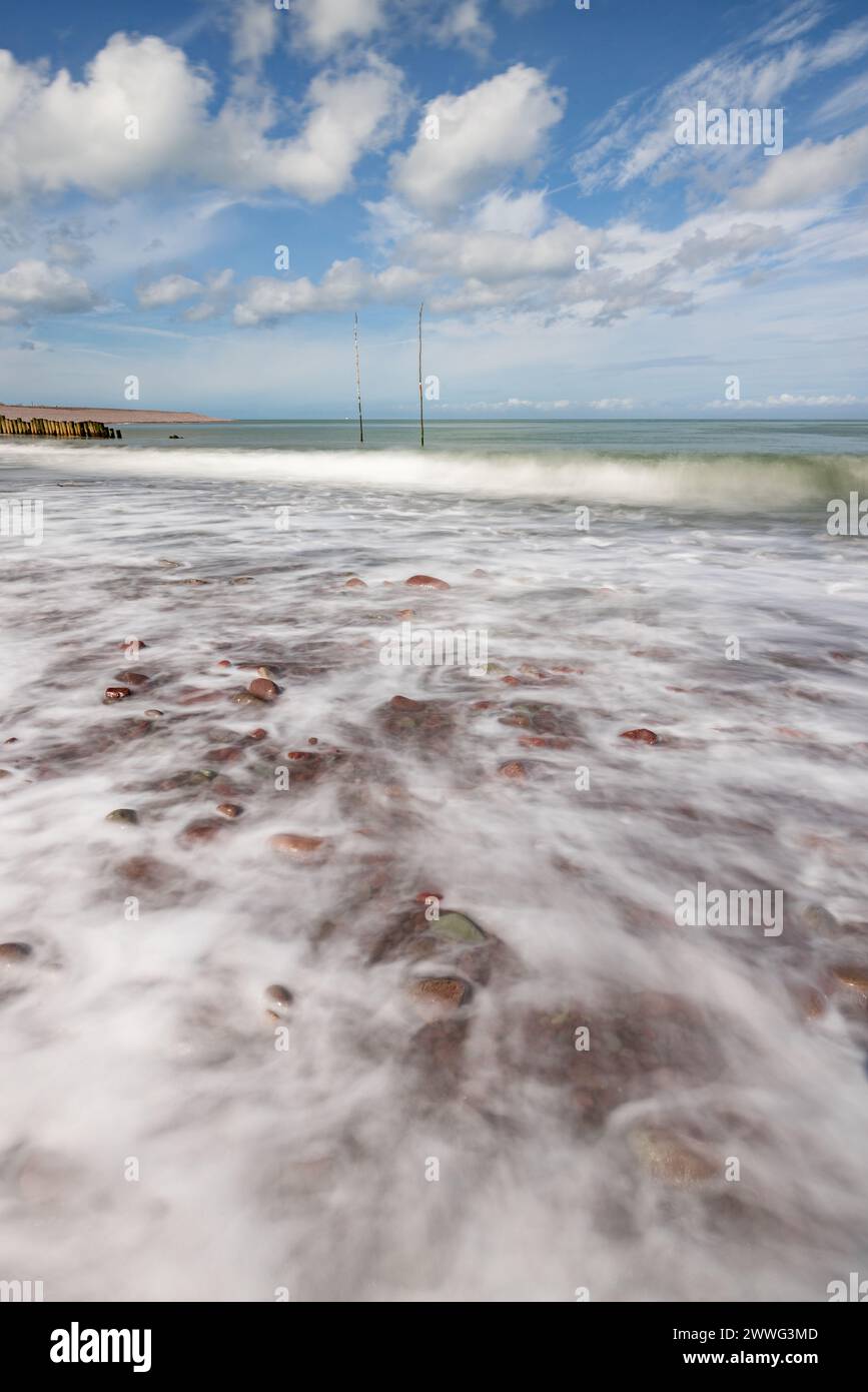 Porlock Weir Beach, Somerset, Regno Unito Foto Stock