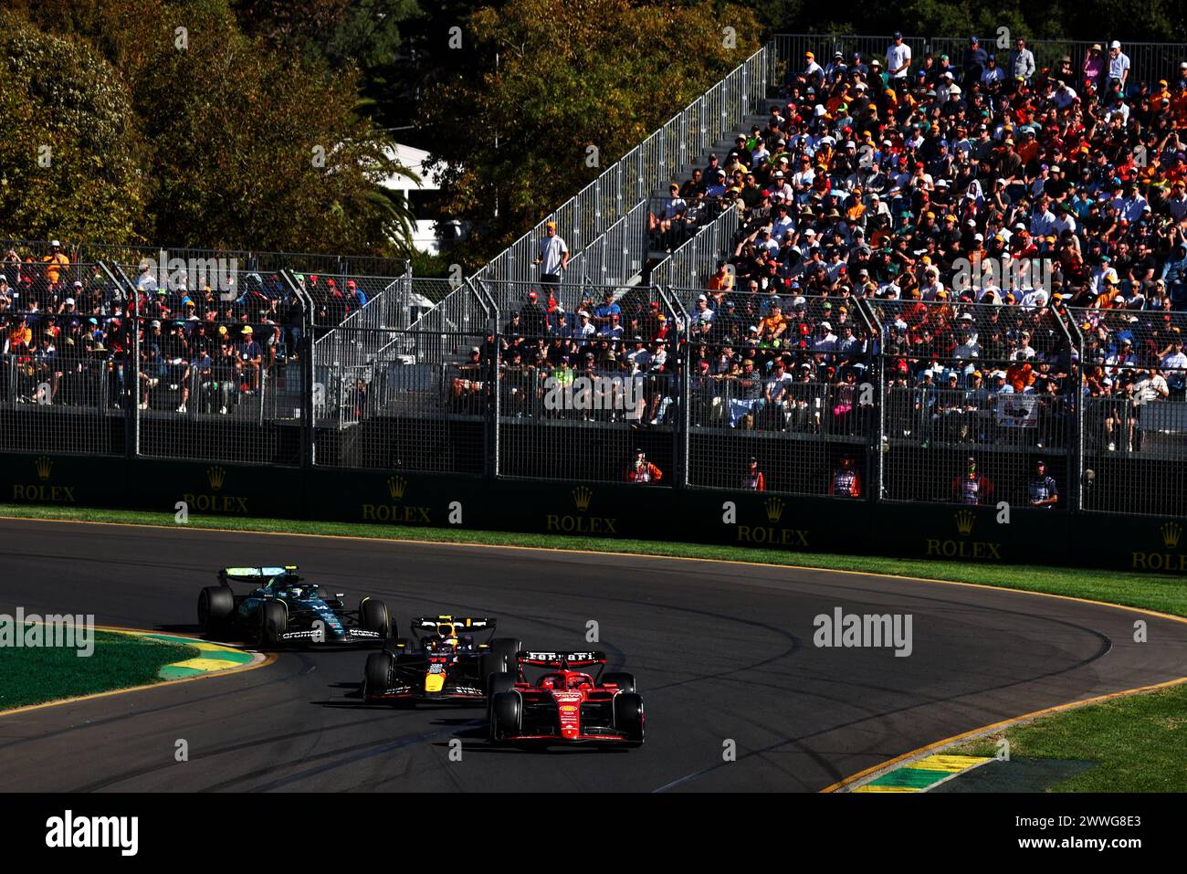Melbourne, Australia. 24 marzo 2024. Charles Leclerc (MON) Ferrari SF-24. Campionato del mondo di Formula 1, Rd 3, Gran Premio d'Australia, domenica 24 marzo 2024. Albert Park, Melbourne, Australia. Crediti: James Moy/Alamy Live News Foto Stock