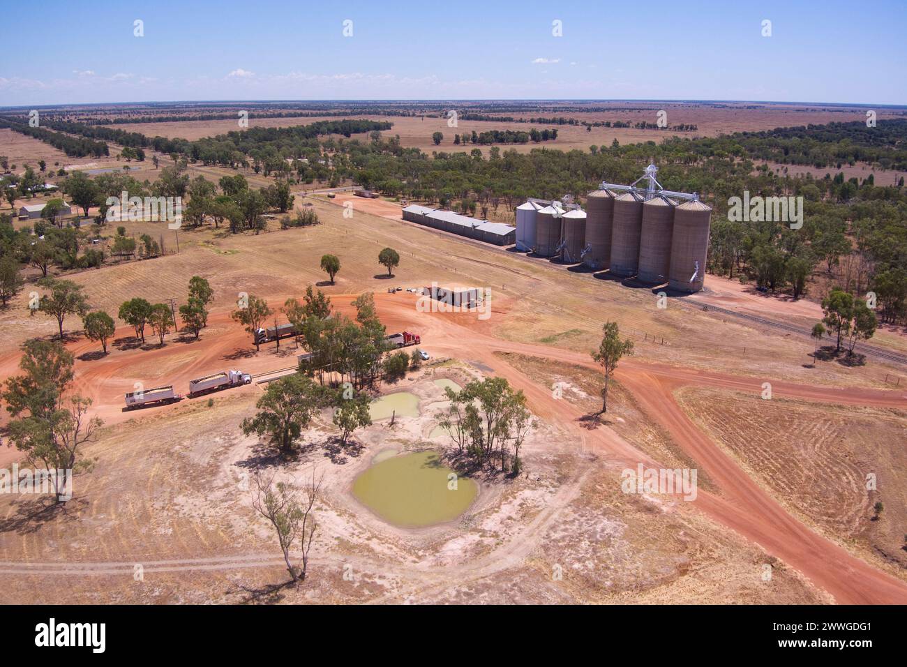 Il GMS Grain Corp Depot sul Darling Downs Queensland Australia Foto Stock