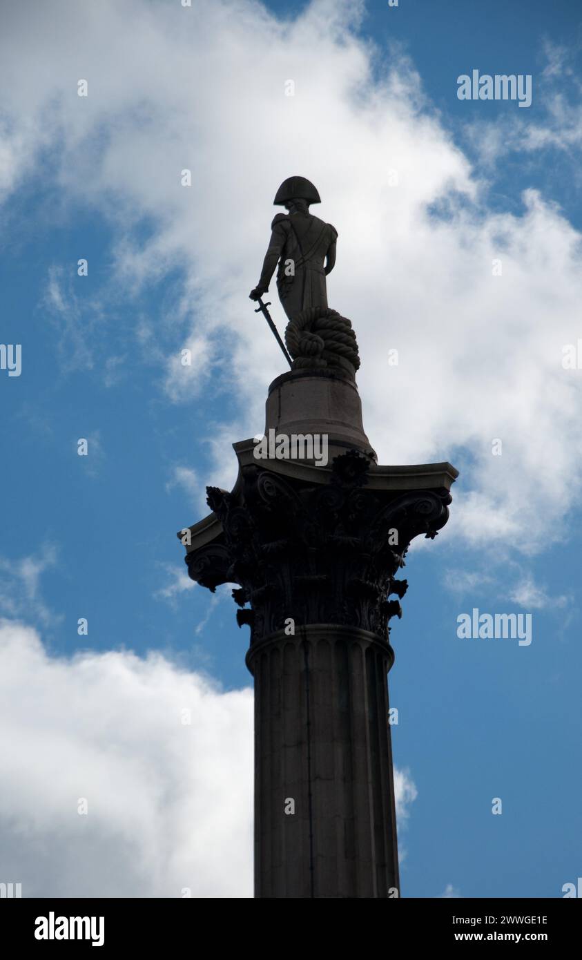 Nelson, Nelson's Column, Trafalgar Square, London's West-End, Londra, REGNO UNITO Foto Stock