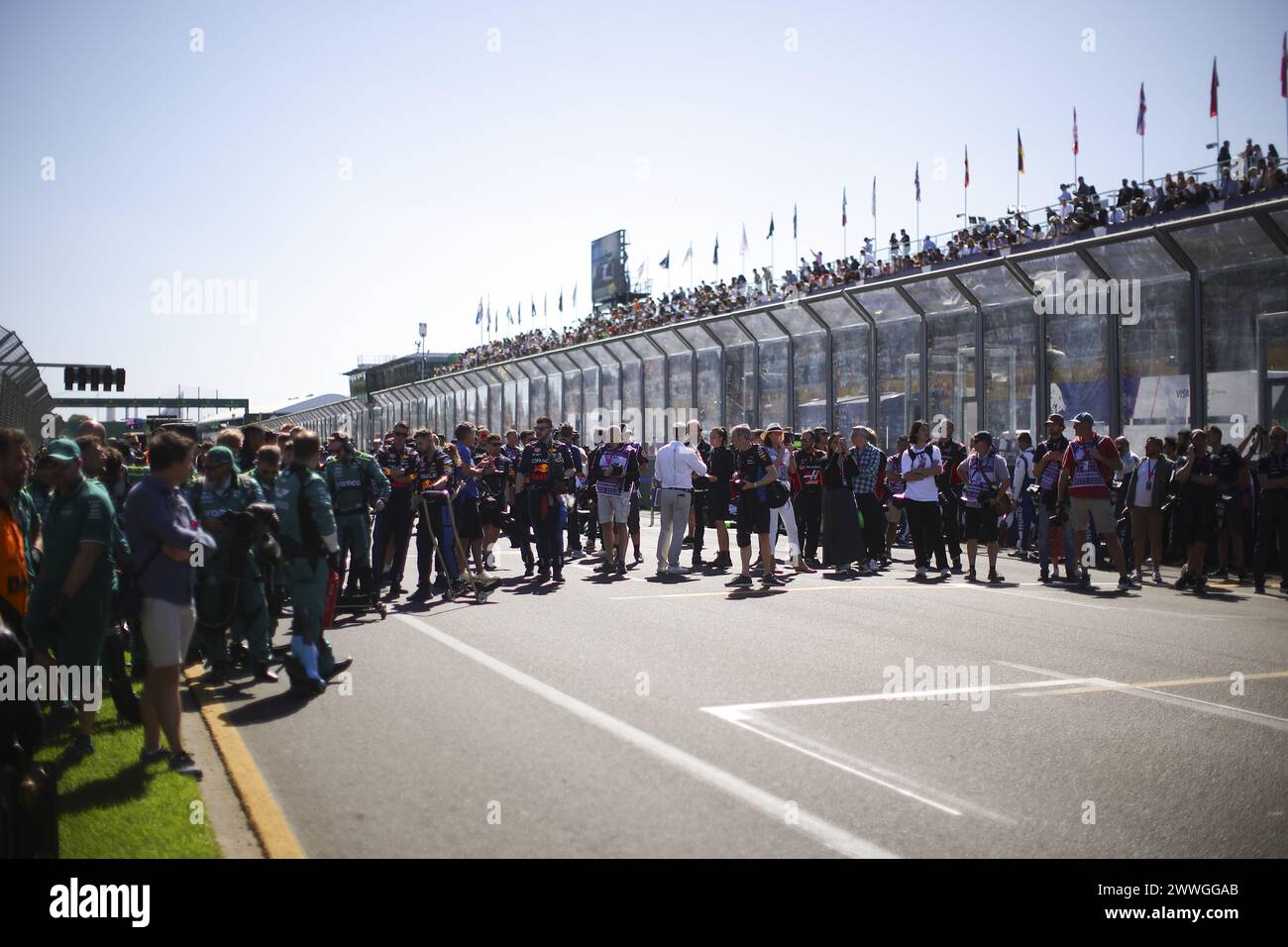 Atmosfera durante il Gran Premio d'Australia di Formula 1 Rolex 2024, 3° round del Campionato del mondo di Formula 1 2024 dal 22 al 24 marzo 2024 sull'Albert Park Circuit, a Melbourne, Australia Foto Stock