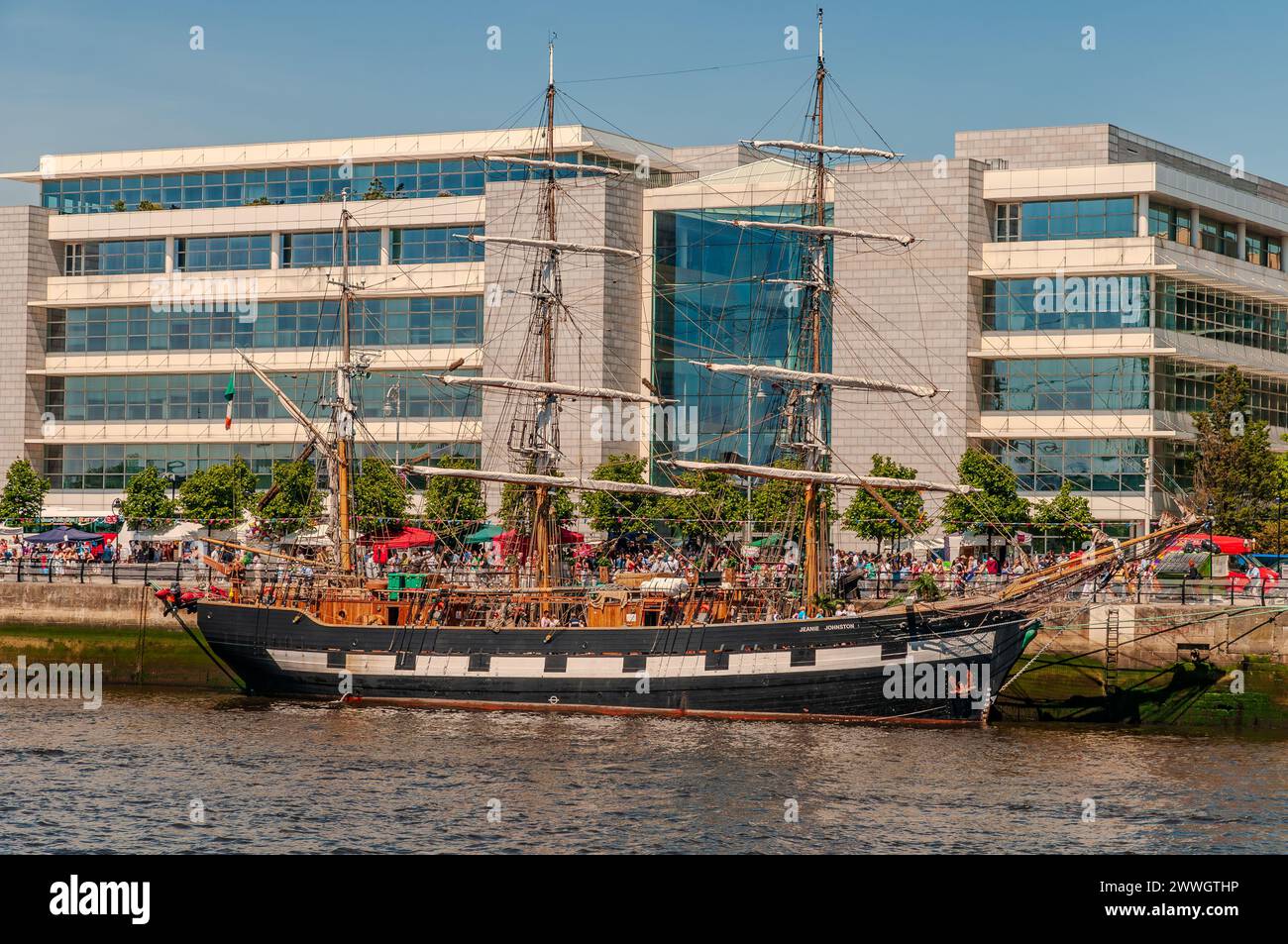 Dublino, la capitale della Repubblica d'Irlanda, si trova sulla costa orientale dell'Irlanda, alla foce del fiume Liffey. Foto Stock