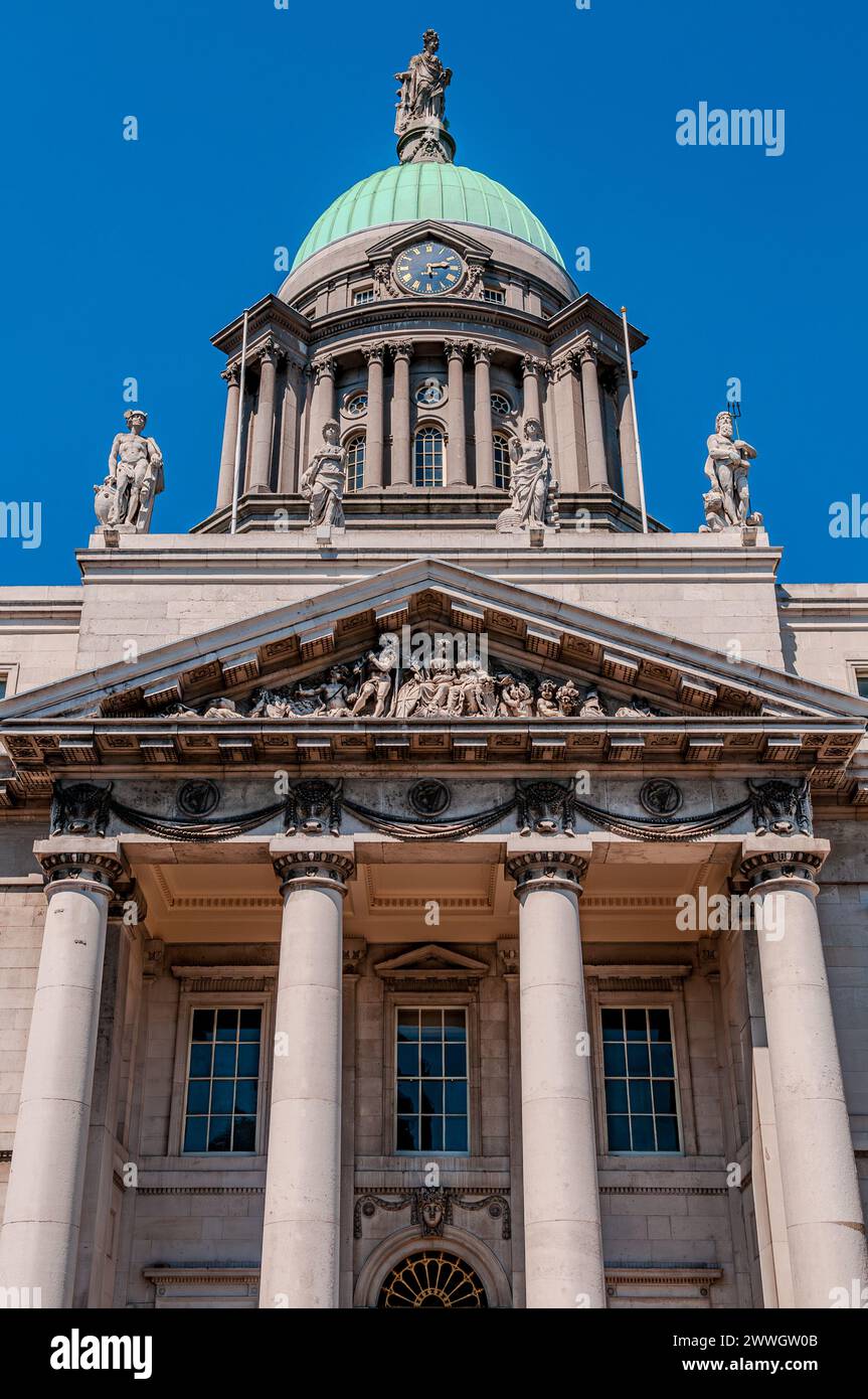Dublino, la capitale della Repubblica d'Irlanda, si trova sulla costa orientale dell'Irlanda, alla foce del fiume Liffey. Foto Stock
