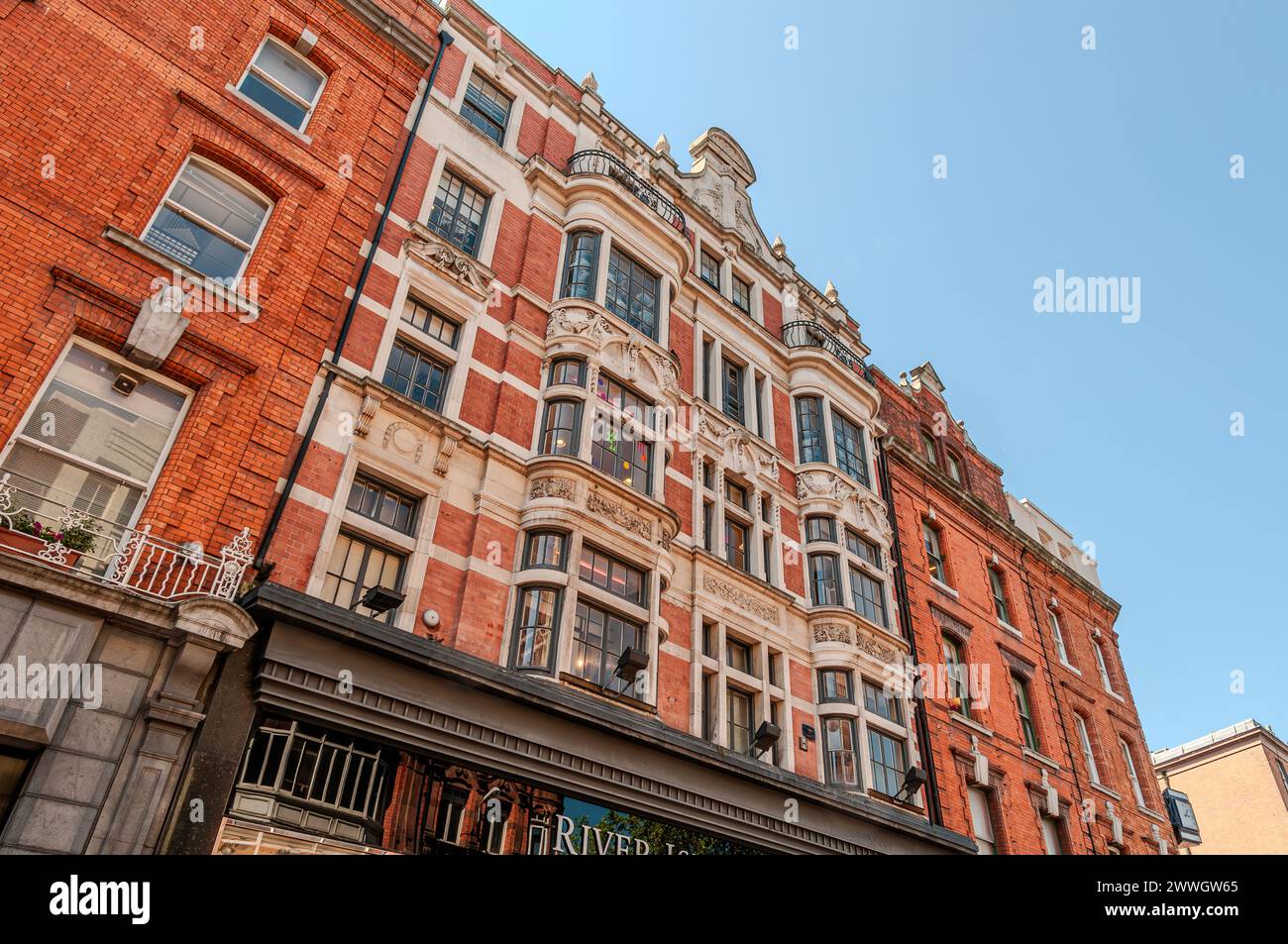 Dublino, la capitale della Repubblica d'Irlanda, si trova sulla costa orientale dell'Irlanda, alla foce del fiume Liffey. Foto Stock