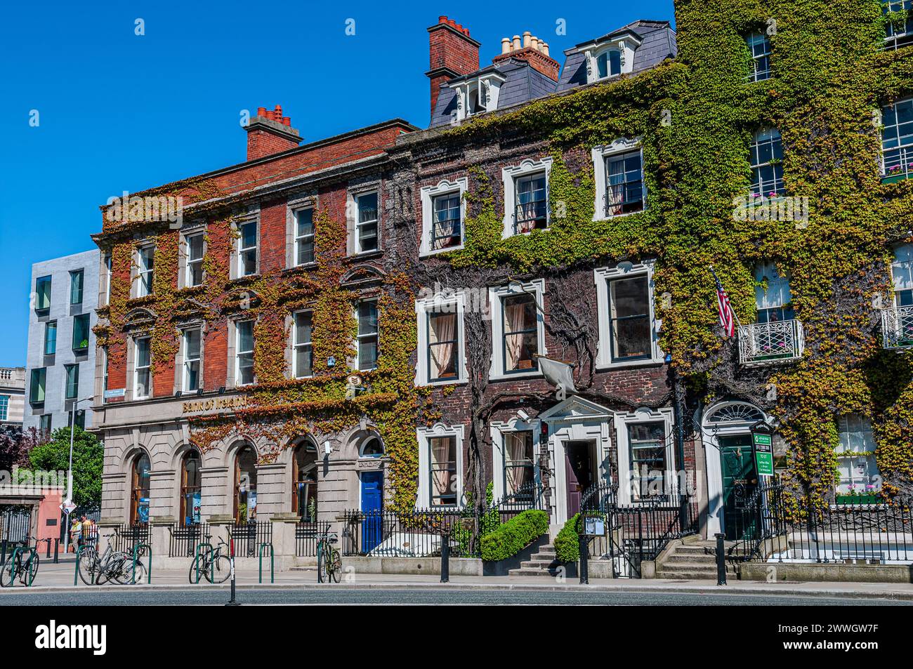Dublino, la capitale della Repubblica d'Irlanda, si trova sulla costa orientale dell'Irlanda, alla foce del fiume Liffey. Foto Stock