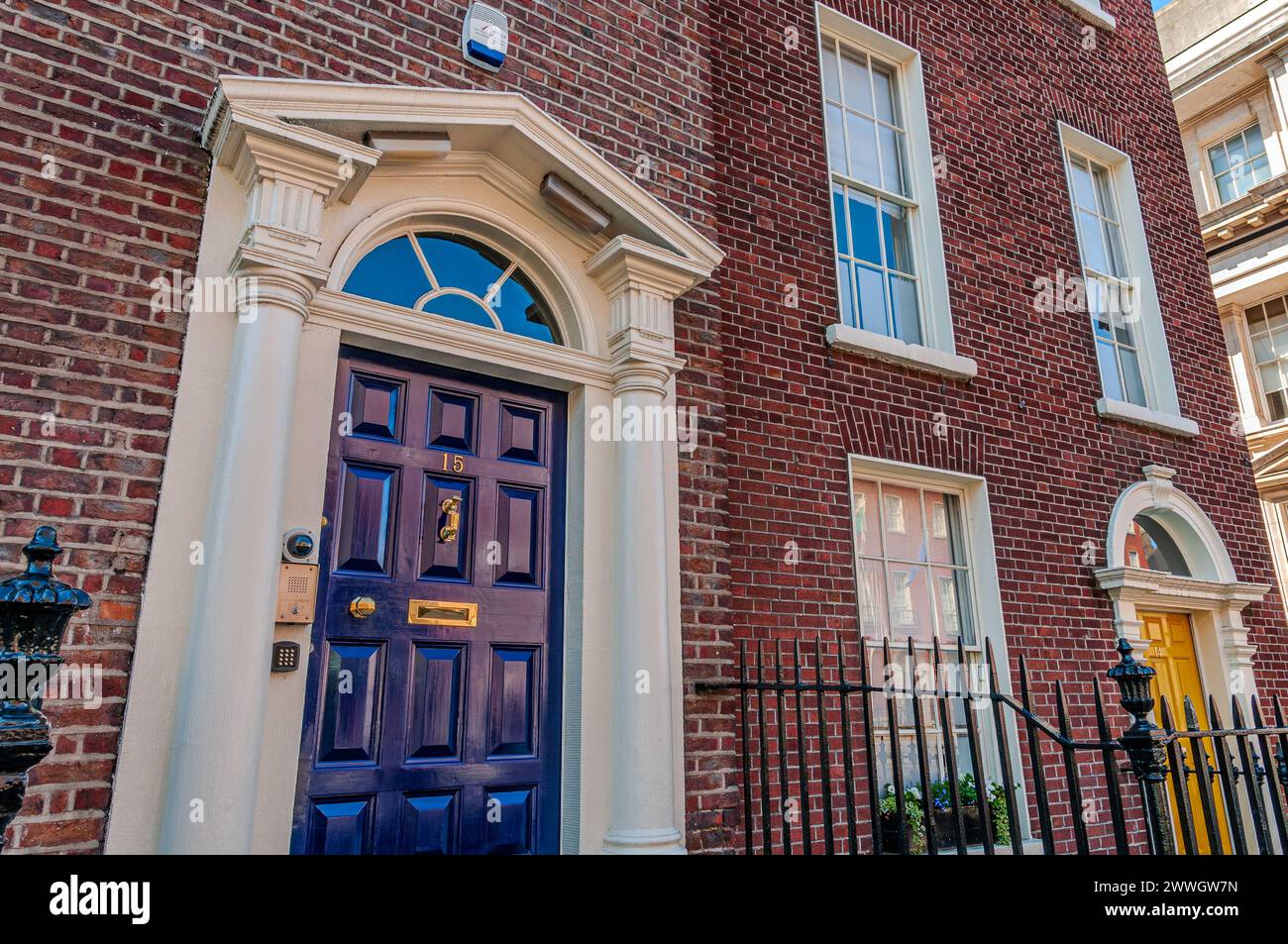 Dublino, la capitale della Repubblica d'Irlanda, si trova sulla costa orientale dell'Irlanda, alla foce del fiume Liffey. Foto Stock