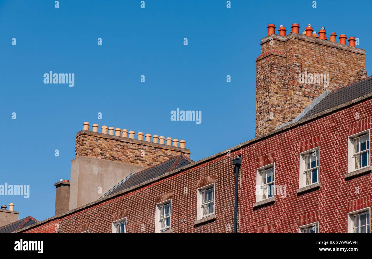 Dublino, la capitale della Repubblica d'Irlanda, si trova sulla costa orientale dell'Irlanda, alla foce del fiume Liffey. Foto Stock