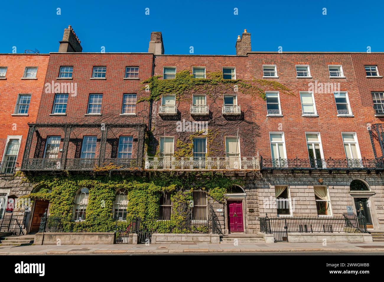 Dublino, la capitale della Repubblica d'Irlanda, si trova sulla costa orientale dell'Irlanda, alla foce del fiume Liffey. Foto Stock