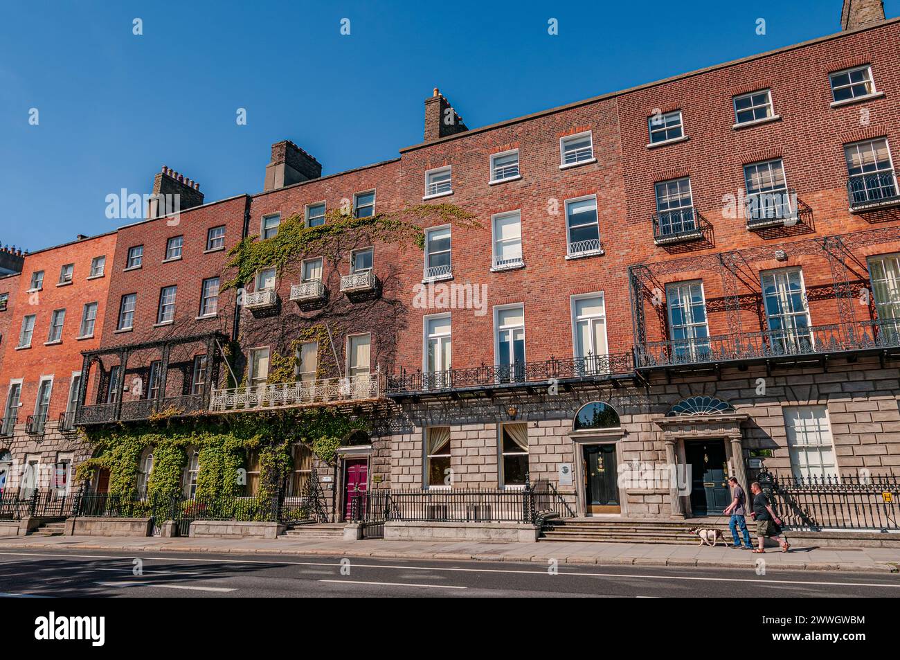 Dublino, la capitale della Repubblica d'Irlanda, si trova sulla costa orientale dell'Irlanda, alla foce del fiume Liffey. Foto Stock