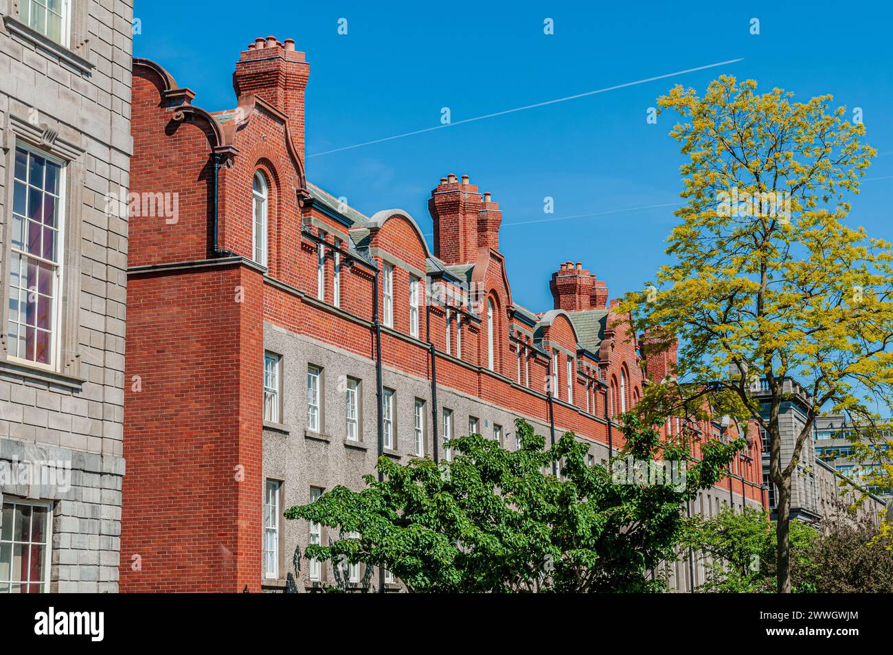 Dublino, la capitale della Repubblica d'Irlanda, si trova sulla costa orientale dell'Irlanda, alla foce del fiume Liffey. Foto Stock