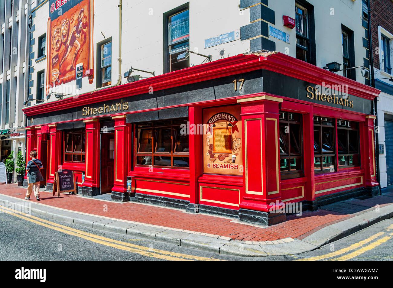 Dublino, la capitale della Repubblica d'Irlanda, si trova sulla costa orientale dell'Irlanda, alla foce del fiume Liffey. Foto Stock