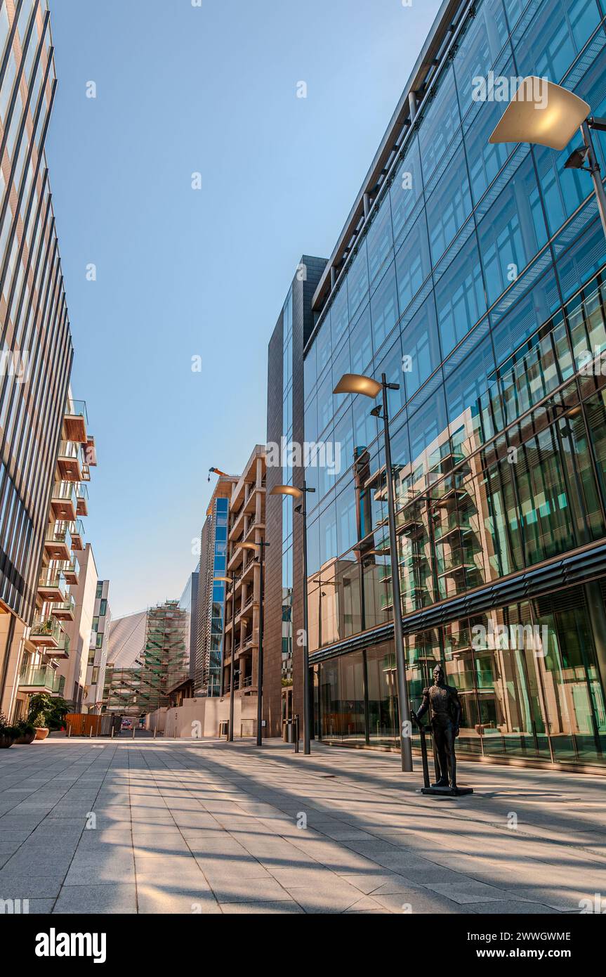 Dublino, la capitale della Repubblica d'Irlanda, si trova sulla costa orientale dell'Irlanda, alla foce del fiume Liffey. Foto Stock
