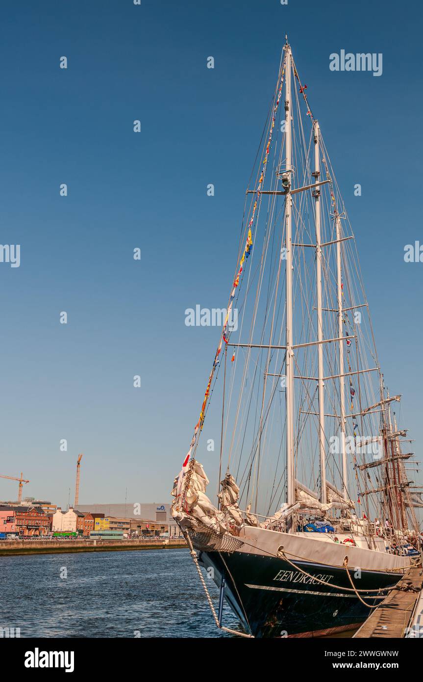 Dublino, la capitale della Repubblica d'Irlanda, si trova sulla costa orientale dell'Irlanda, alla foce del fiume Liffey. Foto Stock