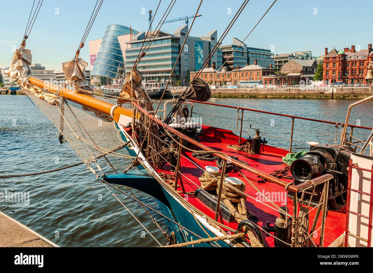 Dublino, la capitale della Repubblica d'Irlanda, si trova sulla costa orientale dell'Irlanda, alla foce del fiume Liffey. Foto Stock