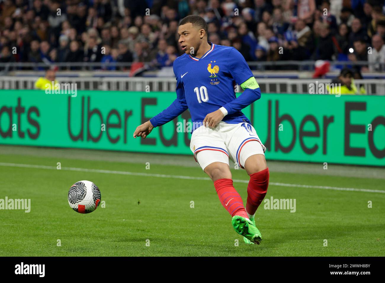 Kylian Mbappe di Francia durante l'amichevole internazionale di calcio tra Francia e Germania il 23 marzo 2024 allo stadio Groupama di Decines-Charpieu vicino a Lione, Francia - foto Jean Catuffe / DPPI Foto Stock