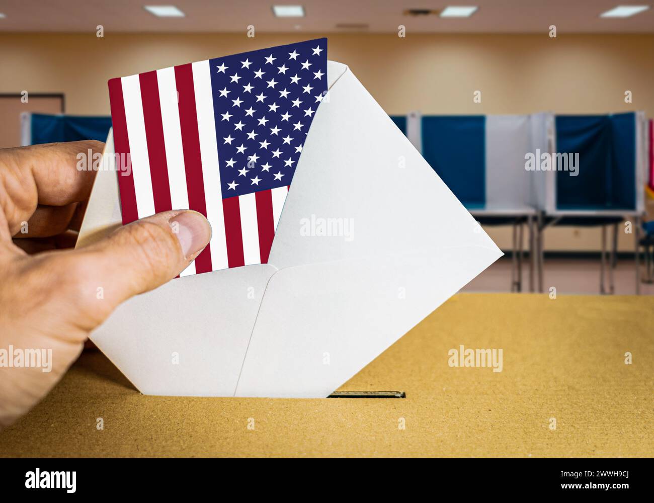 Elezioni USA del 2024, Casting the Future: American Voter at the Ballot Box Foto Stock