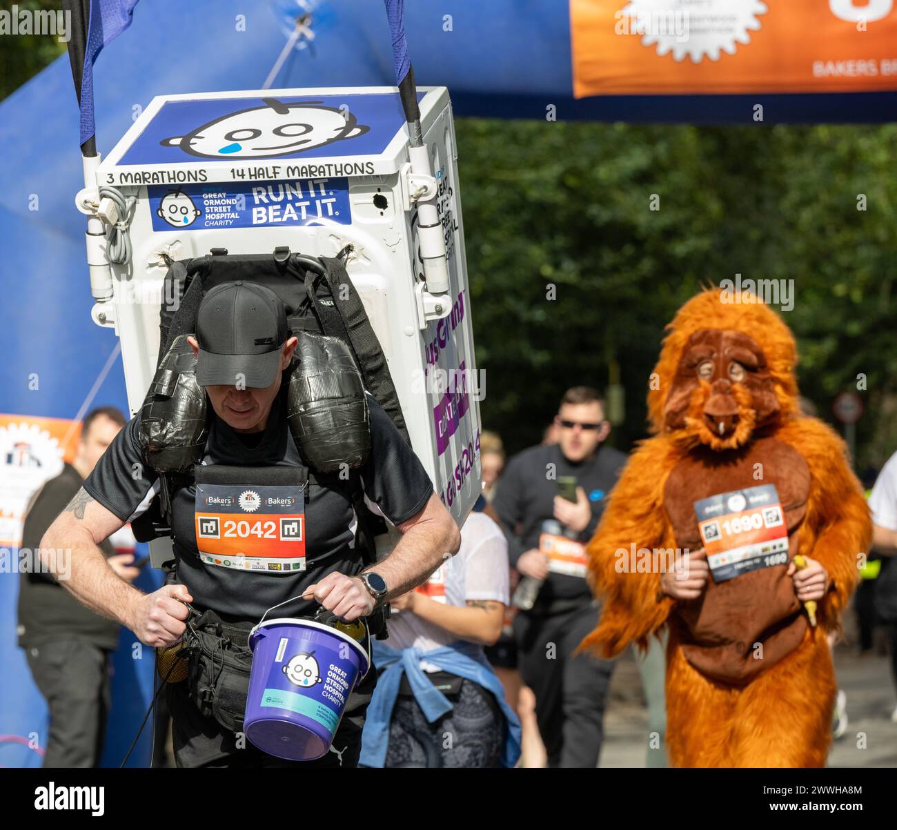 Brentwood, Regno Unito. 24 marzo 2024. Brentwood Essex 24 marzo 2024 Brentwood Half Marathon, Brentwood Essex crediti: Ian Davidson/Alamy Live News Foto Stock