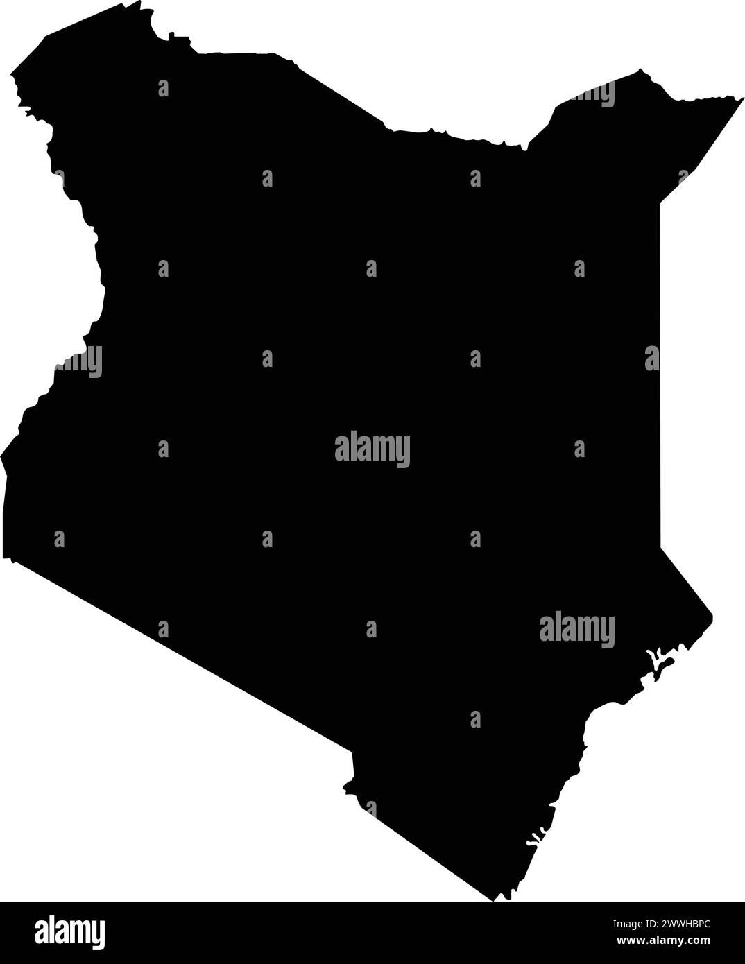 Illustrazione simbolo icona mappa Kenya disegno simbolo Illustrazione Vettoriale
