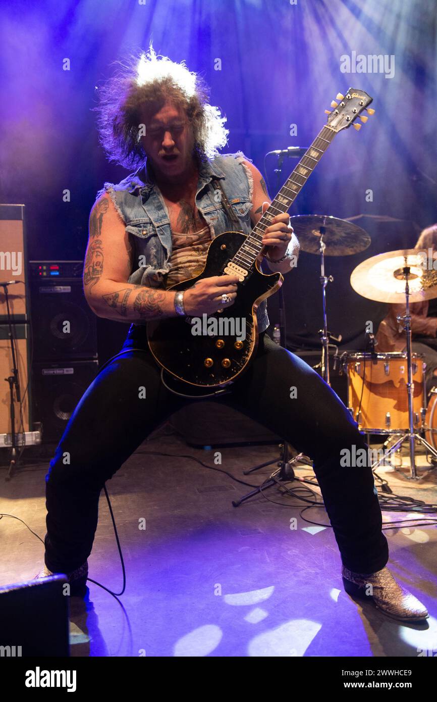 Londra, Regno Unito. 23 marzo 2024. Il chitarrista/cantante blues rock americano Jared James Nichols si esibisce all'O2 Shepherd's Bush Empire. Credito: Justin ng/Alamy Live News Foto Stock