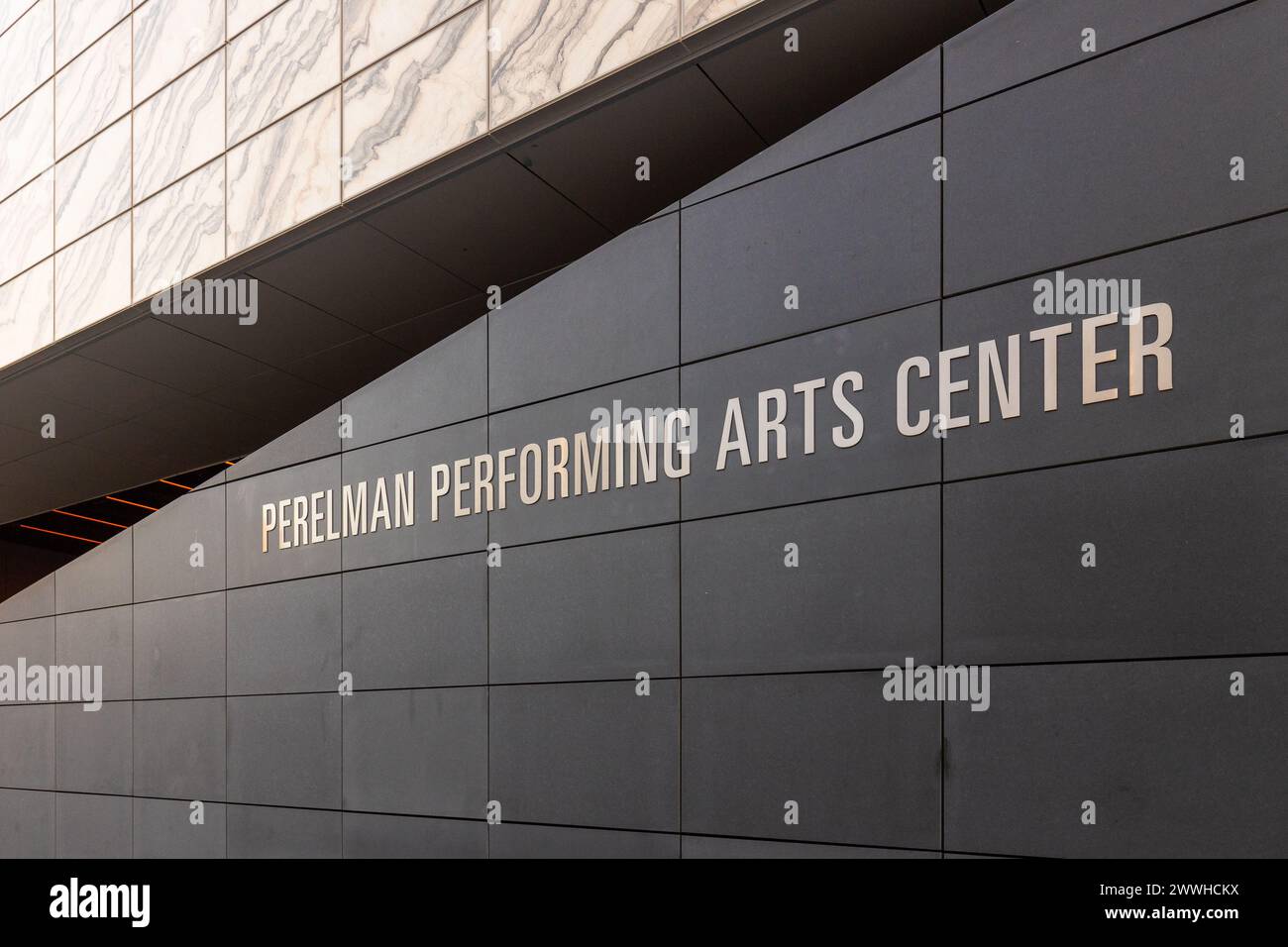 Il Perelman Performing Arts Center, noto anche come PAC NYC, è un centro di arti dello spettacolo multi-spazio situato vicino al World Trade Center. Foto Stock