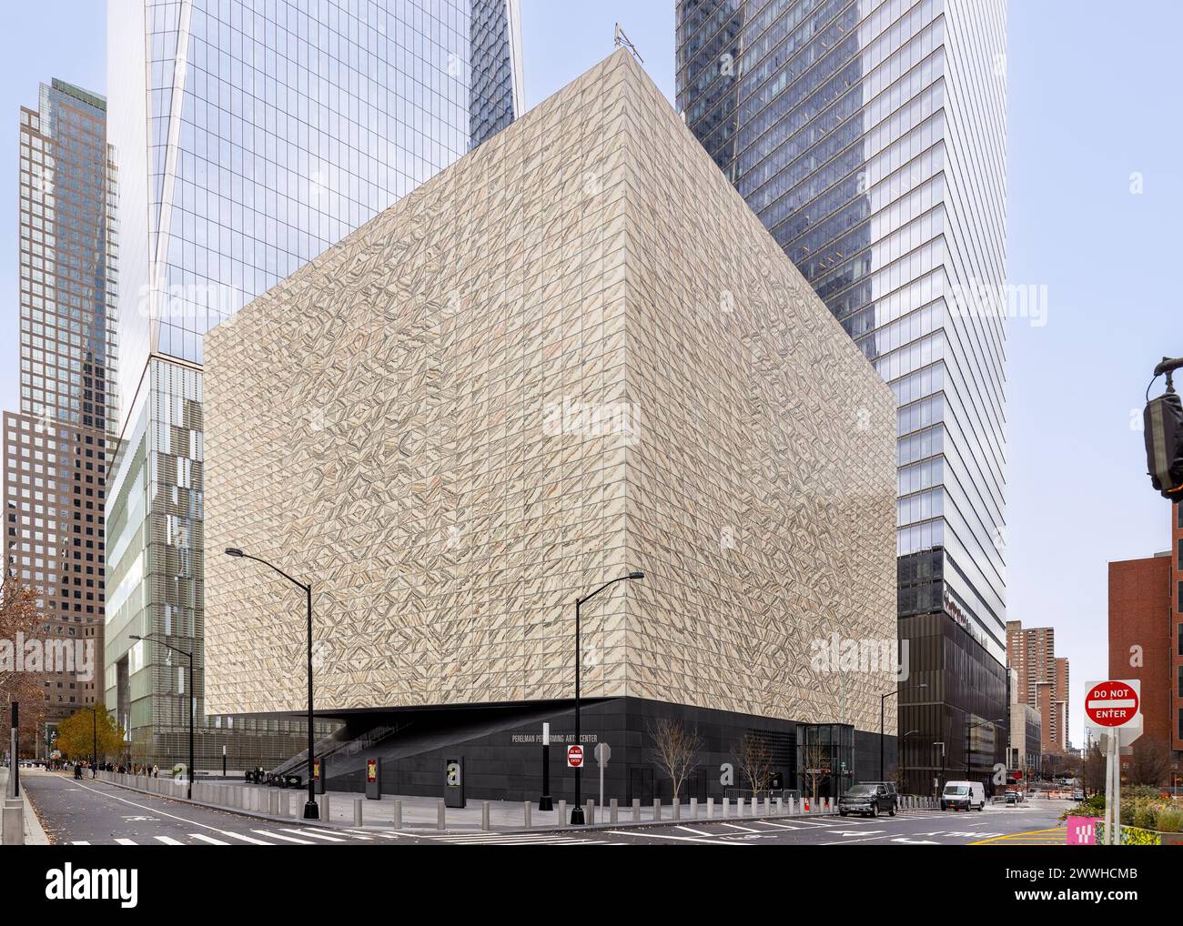Il Perelman Performing Arts Center, noto anche come PAC NYC, è un centro di arti dello spettacolo multi-spazio situato vicino al World Trade Center. Foto Stock