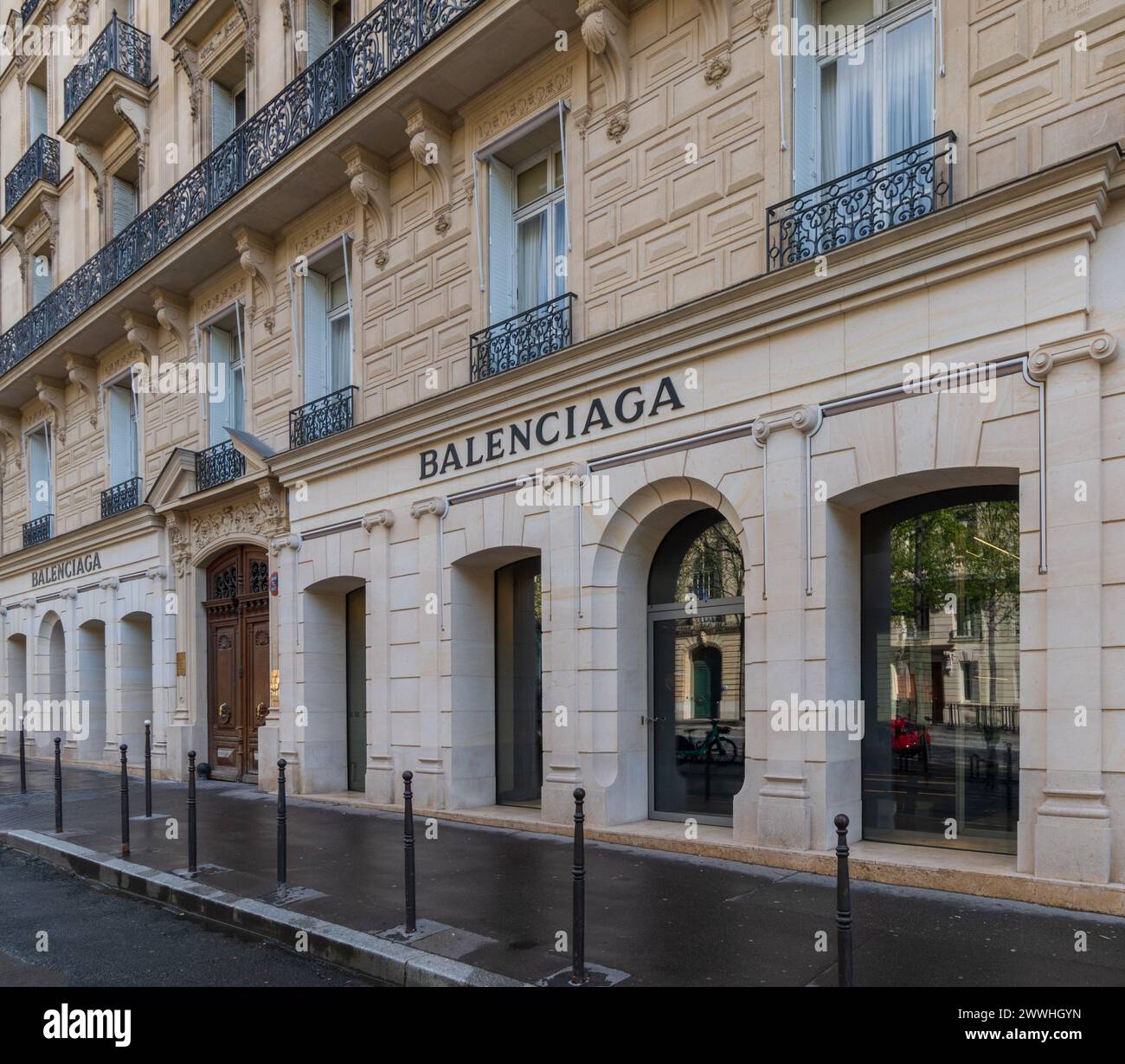 Boutique Balenciaga, Parigi, Francia Foto Stock