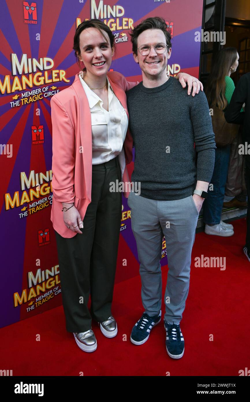 Londra, Regno Unito. 24 marzo 2024. Charlie Russell e David Howe partecipano A Una performance di Gala di Mind Mangler: Member of the Tragic Circle all'Apollo Theatre, Londra, Regno Unito. Credito: Vedi li/Picture Capital/Alamy Live News Foto Stock