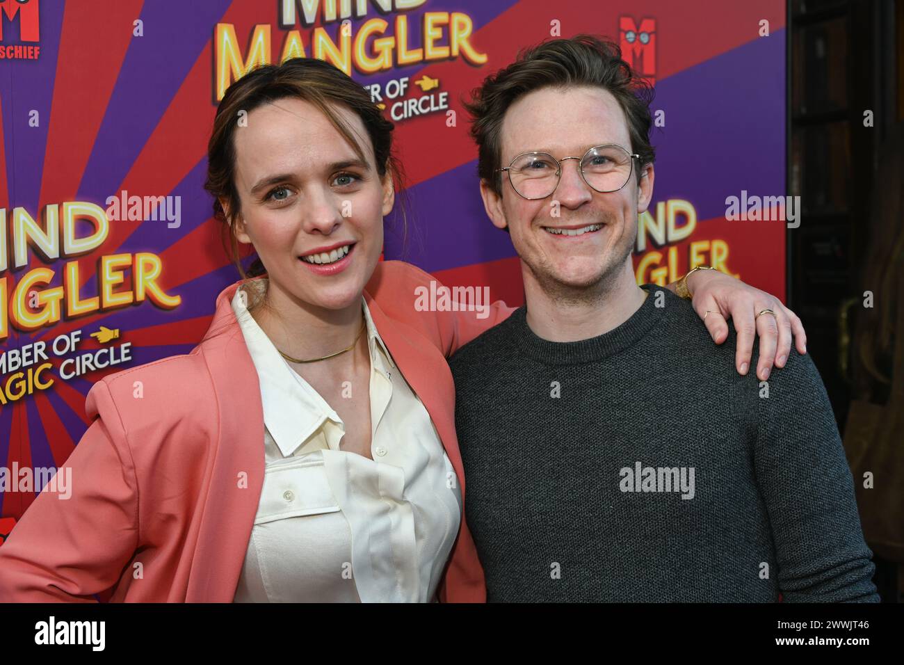 Londra, Regno Unito. 24 marzo 2024. Charlie Russell e David Howe partecipano A Una performance di Gala di Mind Mangler: Member of the Tragic Circle all'Apollo Theatre, Londra, Regno Unito. Credito: Vedi li/Picture Capital/Alamy Live News Foto Stock