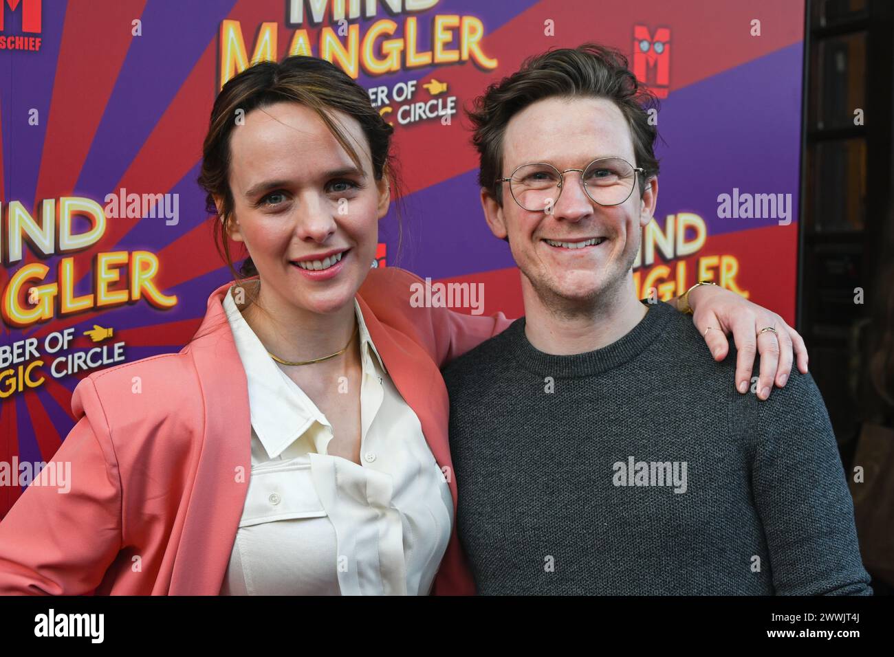 Londra, Regno Unito. 24 marzo 2024. Charlie Russell e David Howe partecipano A Una performance di Gala di Mind Mangler: Member of the Tragic Circle all'Apollo Theatre, Londra, Regno Unito. Credito: Vedi li/Picture Capital/Alamy Live News Foto Stock